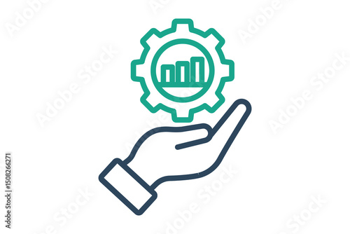 Impact icon. line icon style. icon related to branding. business elements vector illustration