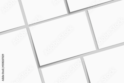 Realistic blank A4 format paper flyer mockup with shadow isolated. Sheet design template for presentation poster, newspaper, flyer, brochure, flier, business card, card, postcard, letter or invitation