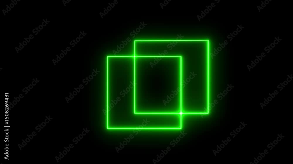 Glowing line frame web neon box pattern neon lines on square box with bright neon lines abstract background cube box .Square rectangle photo frame with 2 tone neon cyan, blue color motion graphic Glowing line frame web neon box pattern neon lines on square box with bright neon lines abstract background cube box .Square rectangle photo frame with 2 tone neon cyan, blue color motion graphic