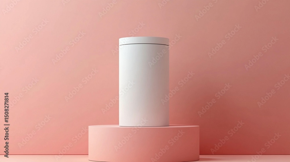 Cylinder on Pink Pedestal Cylinder on Pink Pedestal