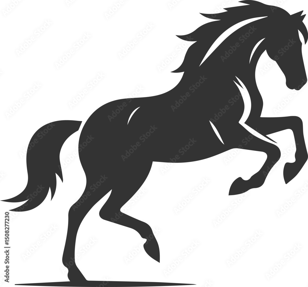 Black horse artwork drawing animal vector silhouette Black horse artwork drawing animal vector silhouette