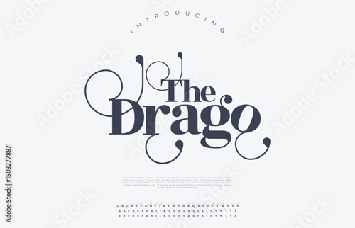 The drago minimal abstract fashion font alphabet minimal modern urban fonts for logo design etc typography illustration