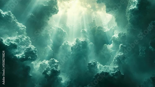 Wallpaper Mural Ethereal Sun Rays Through Clouds - Cinematic Background Loop Torontodigital.ca