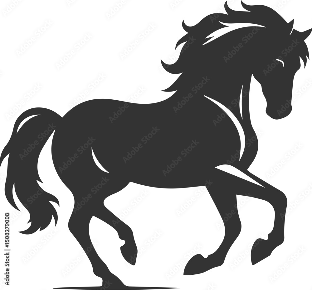 Black horse artwork drawing animal vector silhouette Black horse artwork drawing animal vector silhouette