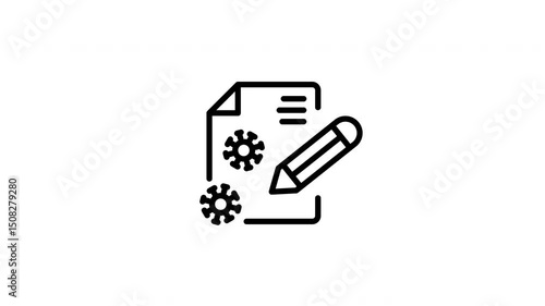 icon line motion graphic virus infection