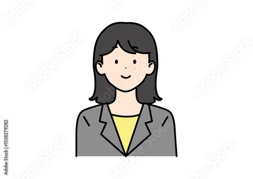 会社員女性2　グレースーツ