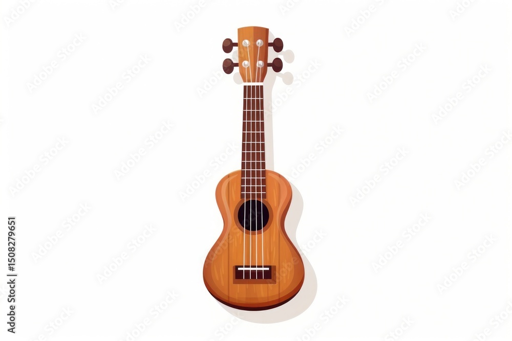 Obraz premium Ukulele guitar white background performance.