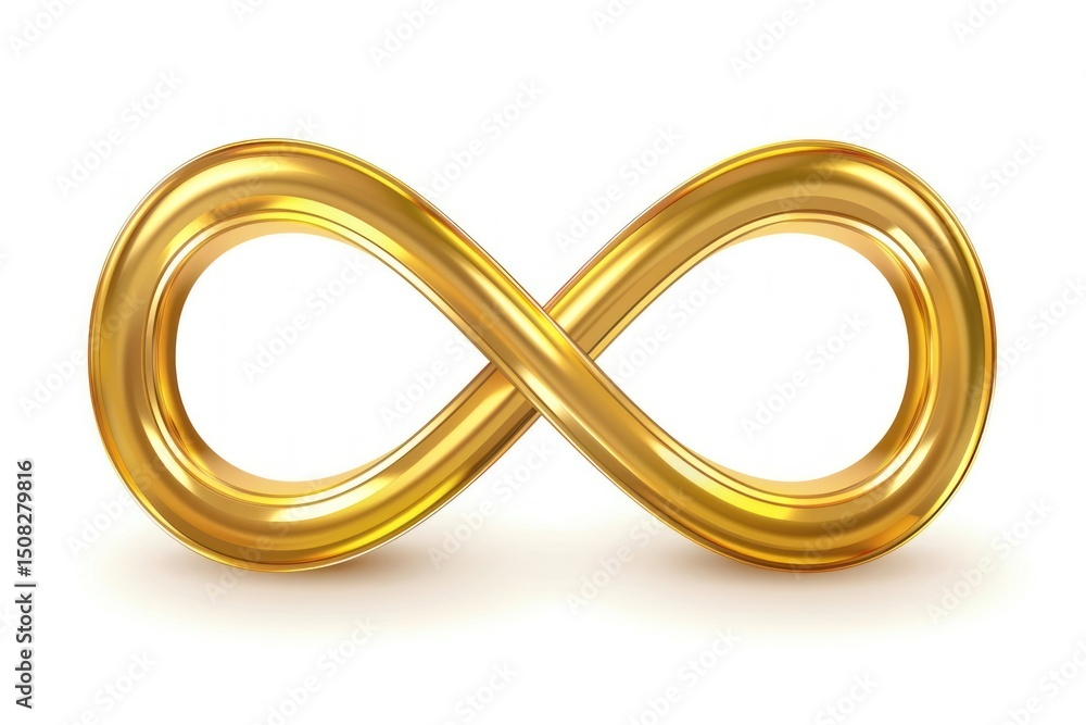Naklejka premium Golden infinity symbol illustration