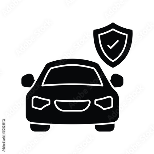 Car insurance :Vector Icon which can easily modify or edit
