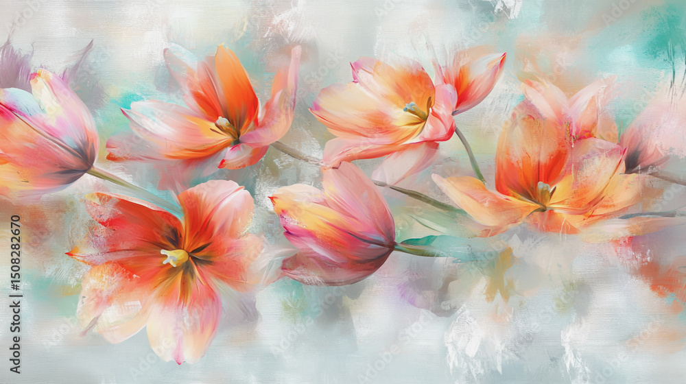 watercolor botanical Cosmos flowers texture template background.Elegant wedding invitation card background . Minimal hand painted Design for wedding or Valentine's Day