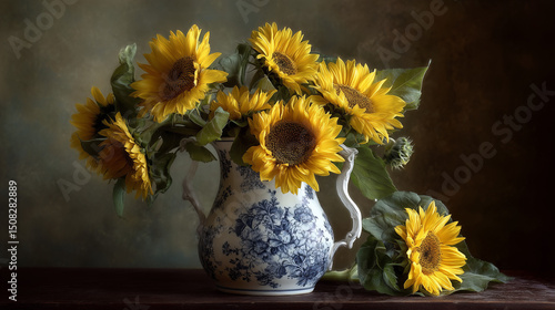 sunflowers in a vase