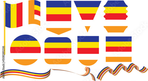 Buddhism Flag Shapes