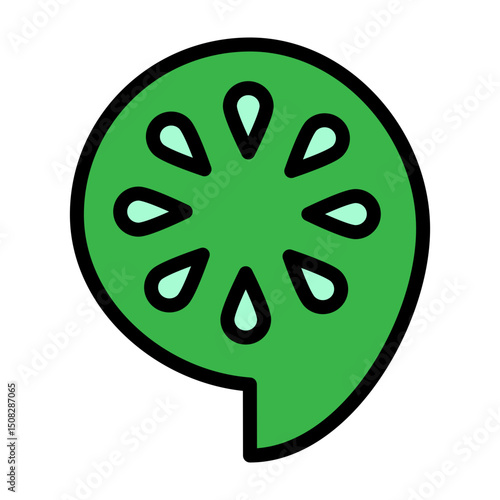 Cucumber Vector Filled Icon Design