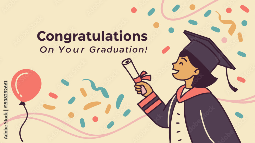 Fototapeta premium happy-graduation-poster (2)