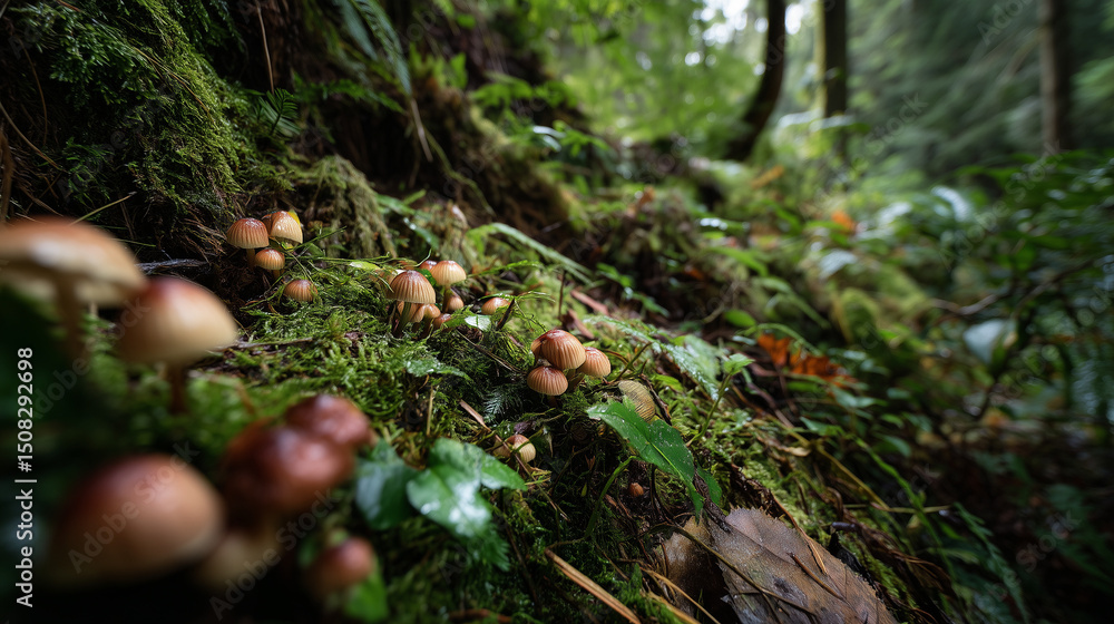 Obraz premium mushrooms in the forest