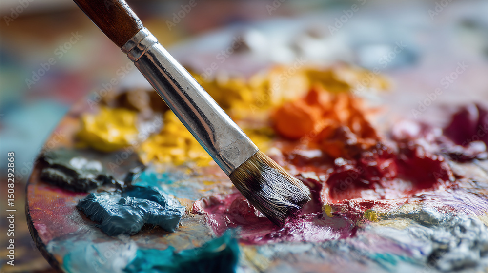 Obraz premium brushes and palette