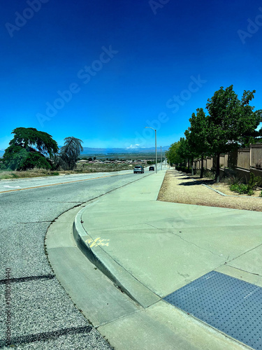 a road and blue sky  