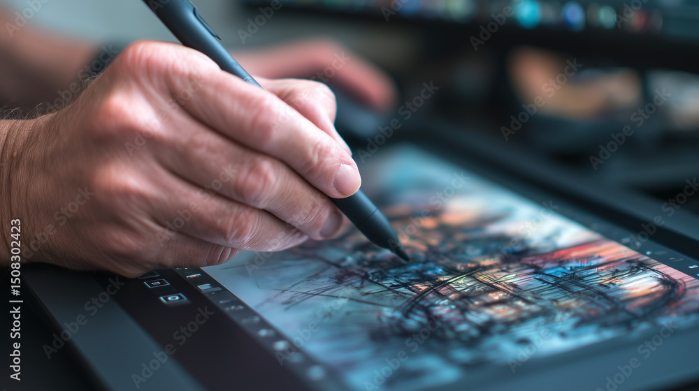 Obraz premium man working on computer