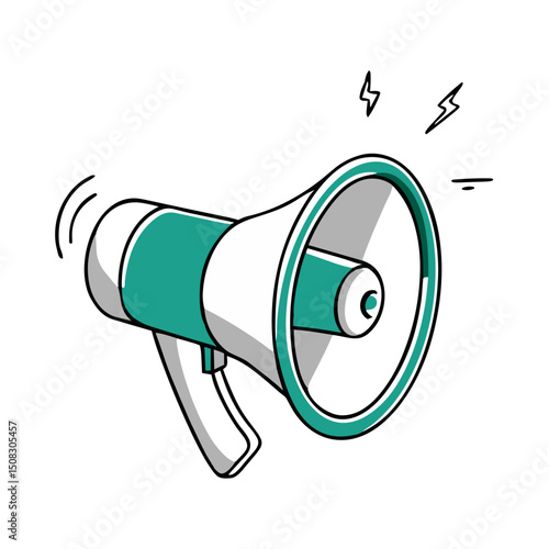 Megaphone Icon for Marketing Websites, Social Media Campaigns, Promotional Materials, News Alerts and Communication App Notifications
