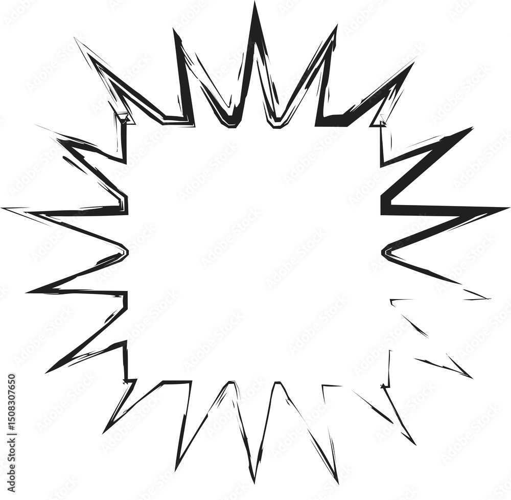 Obraz premium Brush star shape. Geometric design