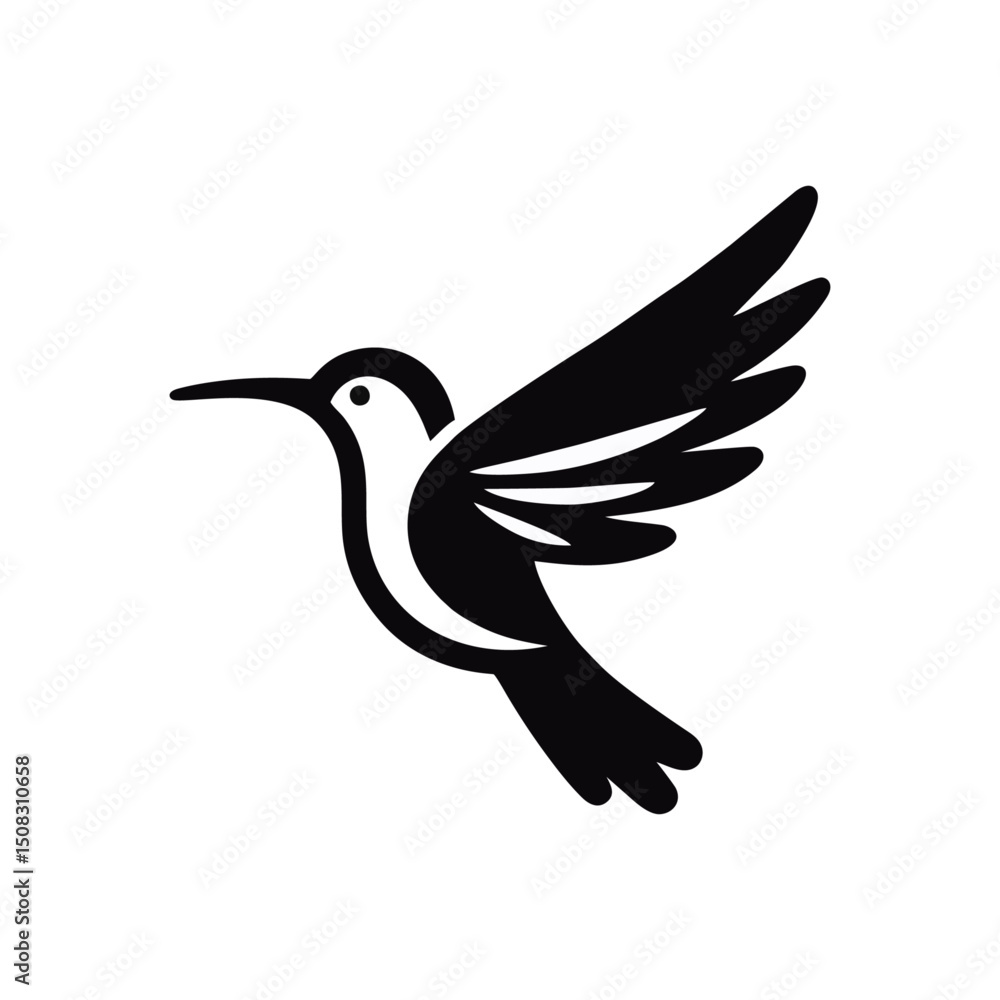 Fototapeta premium Colibri hummingbird logo icon design