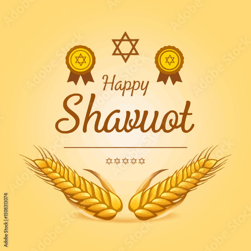 Monochrome bold chalkboard happy shavuot greeting for Jewish holiday design template