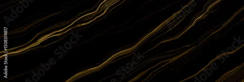 Panel kuchenny z motywem Marble texture wall surface black gold ink pattern graphic  background granite abstract light elegant grey for do floor plan ceramic counter texture tile black yellow background natural for paper.