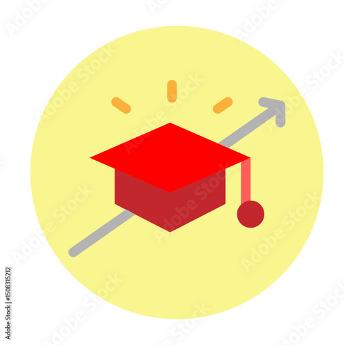 Educational Pathway Vector Glyph Icon Design