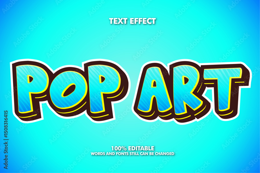 Pop art text effect editable Pop art text effect editable