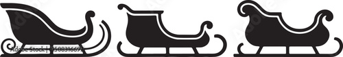 Santa sleigh silhouette, Christmas sleigh silhouette, Santa Claus sleigh, sleigh silhouette, Christmas silhouette, 