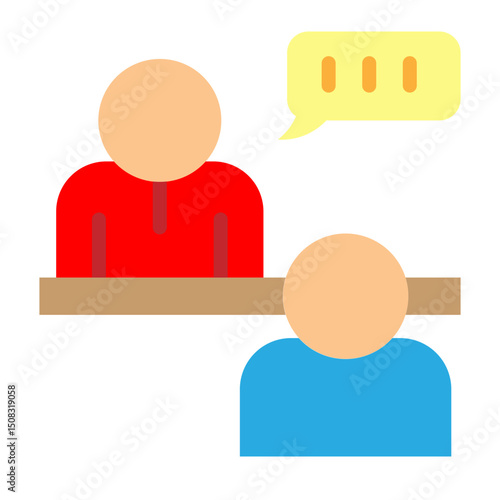 Job Interview Vector Glyph Icon Design