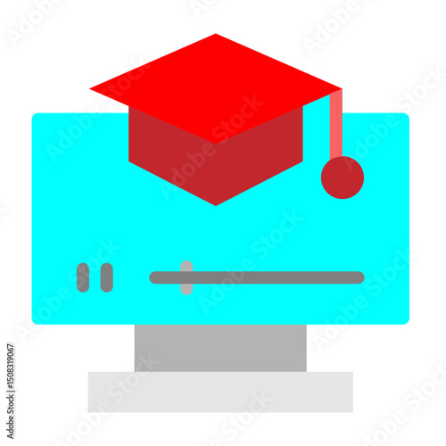 E learning Platform Vector Glyph Icon Design