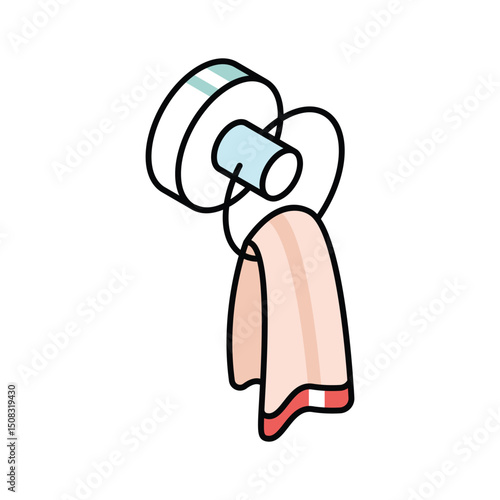 Have a look at this isometric icon of towel stand