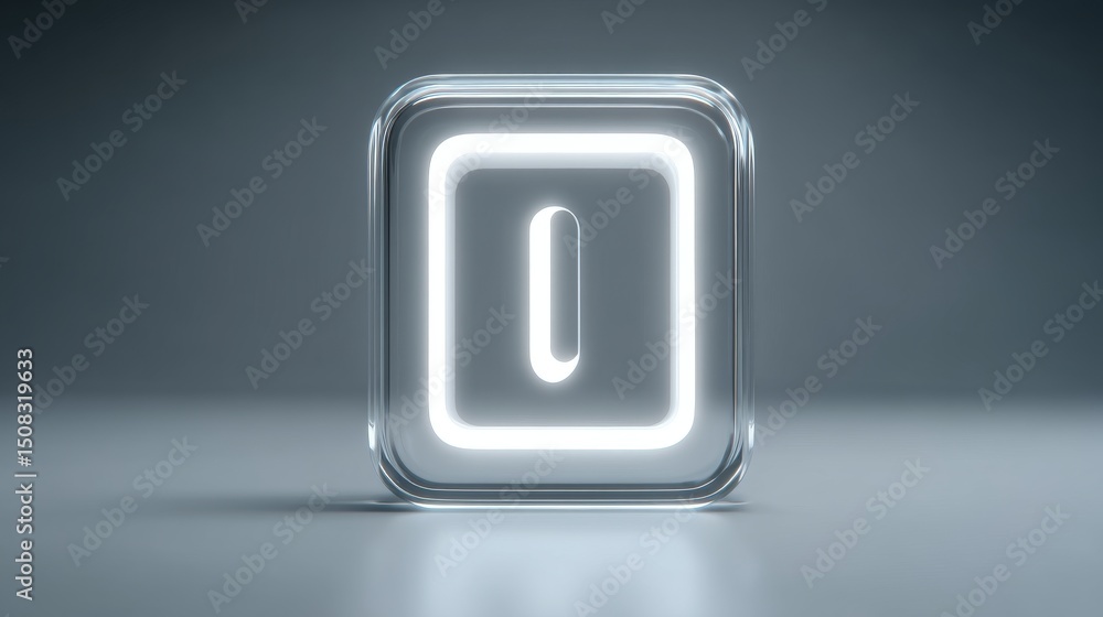 Stylish neon square light with glowing number zero design for modern visuals. Stylish neon square light with glowing number zero design for modern visuals.