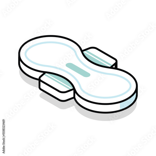 Get this isometric style icon of sanitary pad