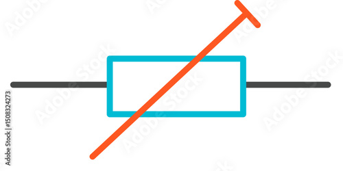 Preset Resistor Electronic Circuit Symbol