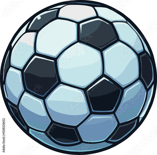 シンプルなサッカーボールのイラスト