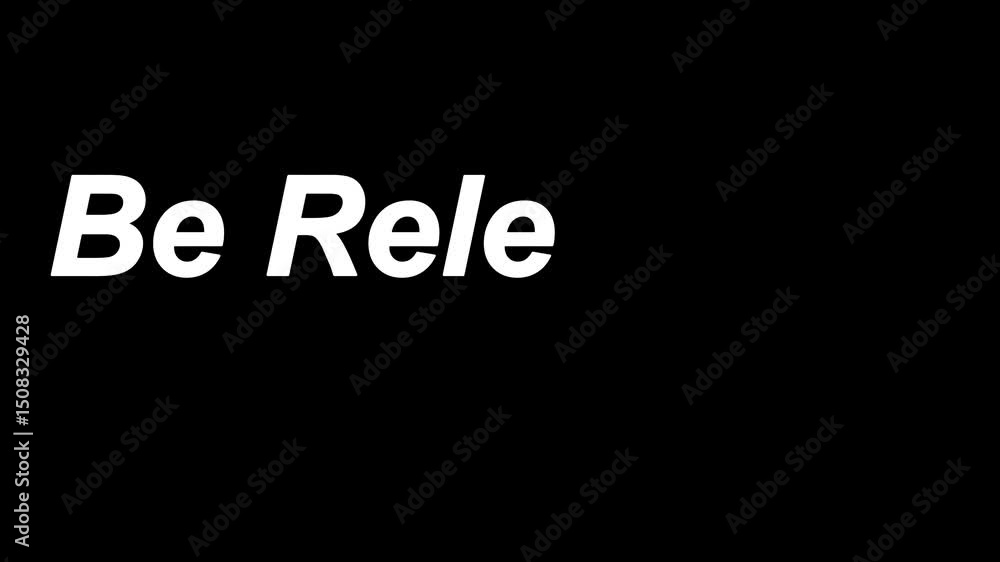 White text be relentless on a black background with a thin white line under the letter l White text be relentless on a black background with a thin white line under the letter l