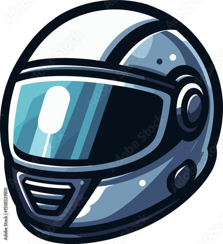 フルフェイスヘルメットのイラスト