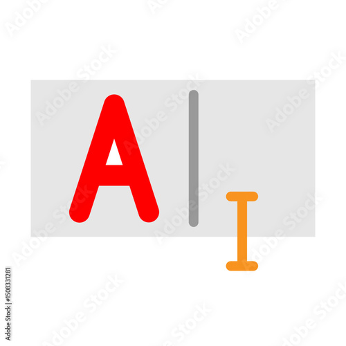 Input Text Vector Flat Icon Design