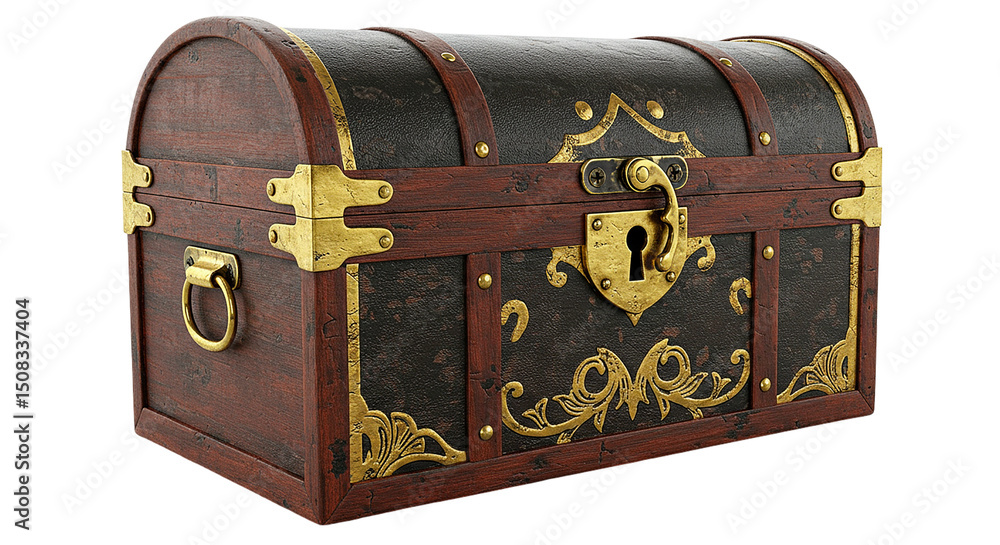 An ancient pirate s treasure chest locked with secrets and tales of the sea awaits discovery on transparent background An ancient pirate s treasure chest locked with secrets and tales of the sea awaits discovery on transparent background