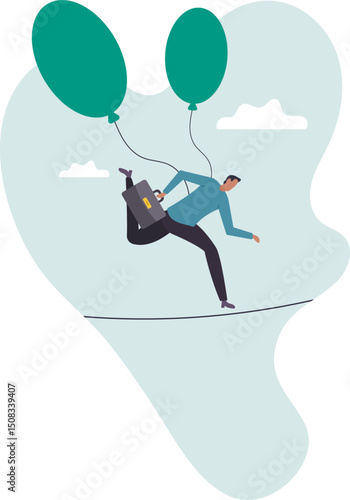 Risk management control or assessment on uncertainty, plan to survive in crisis or danger situation, reduce loss or disaster .character for design.