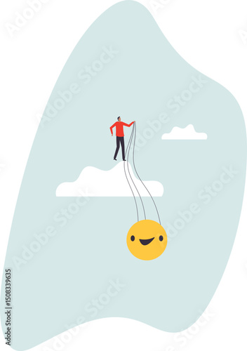 Control emotion or expression, emotional intelligence manage positive way to solve problem and conflict.character for design.