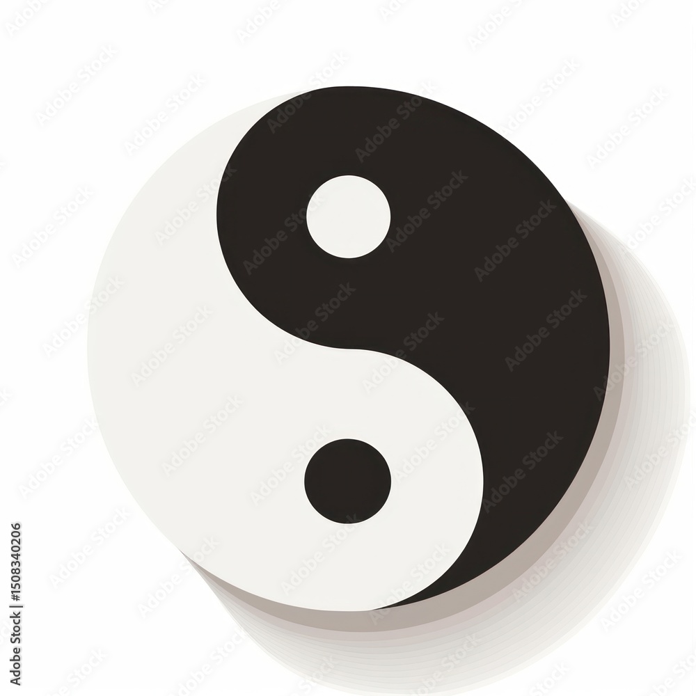 Illustration of yin yang icon symbol number text. Illustration of yin yang icon symbol number text.
