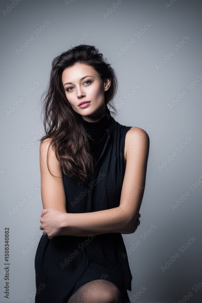 Naklejka premium Glamorous Fashion Portrait with Soft Light