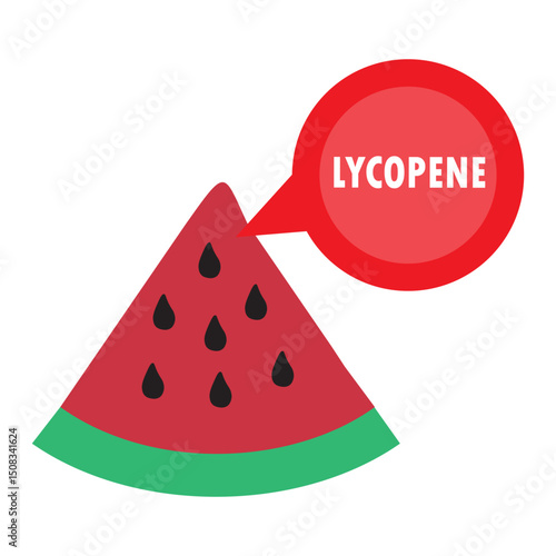 watermelon with lycopene illustration