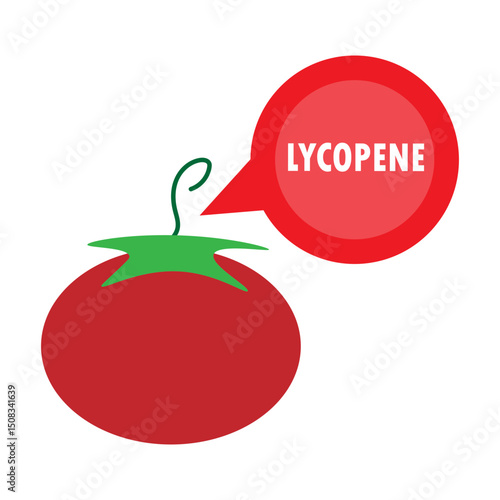 tomato with lycopene illustration