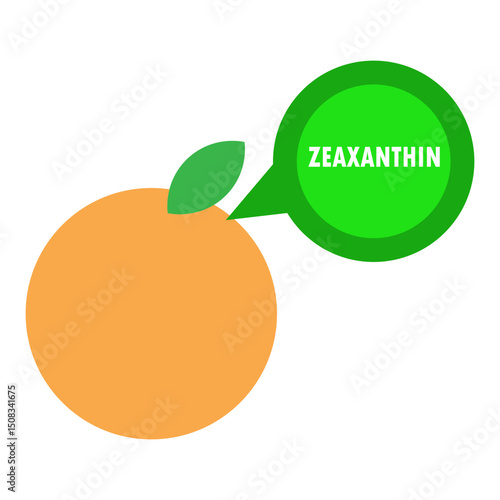 orang fruit with zeaxanthin illustration