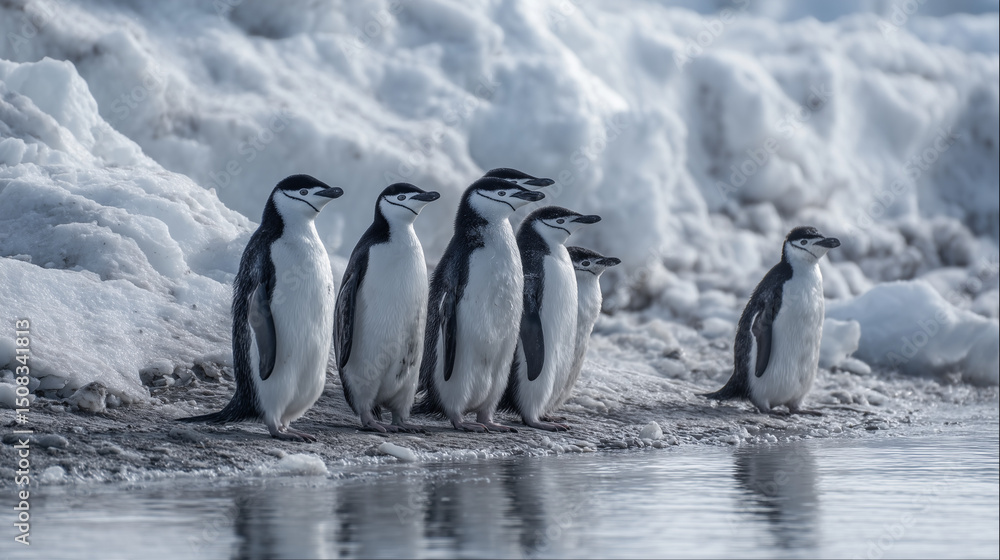 Obraz premium penguins on the beach