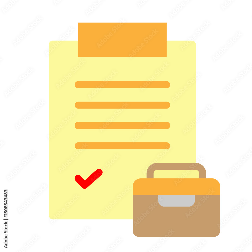 Job History Document Vector Flat Icon Design Job History Document Vector Flat Icon Design